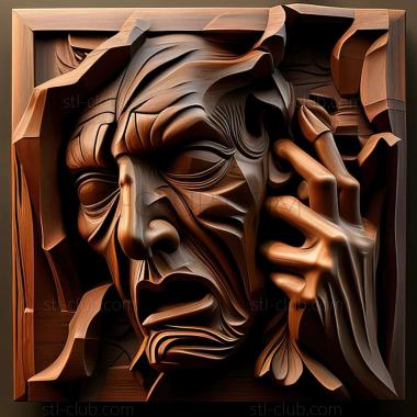 3D мадэль Альфред Клотц, американский художник. (STL)